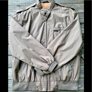 Vintage Members Only Jacket Khaki Grey Sz XLT Classic Members Only XL Tall